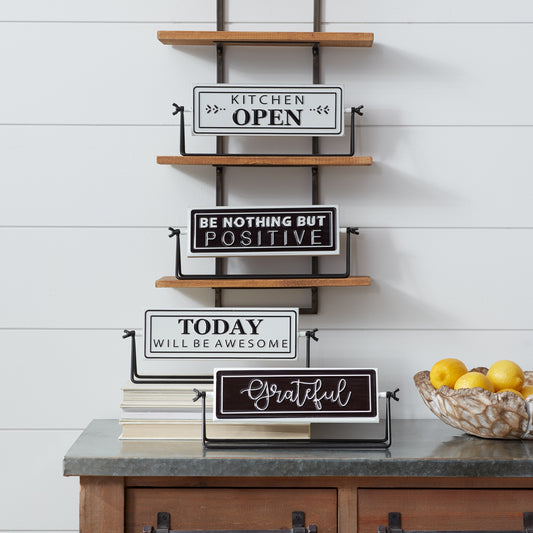 REVERSIBLE SIGN W/STAND