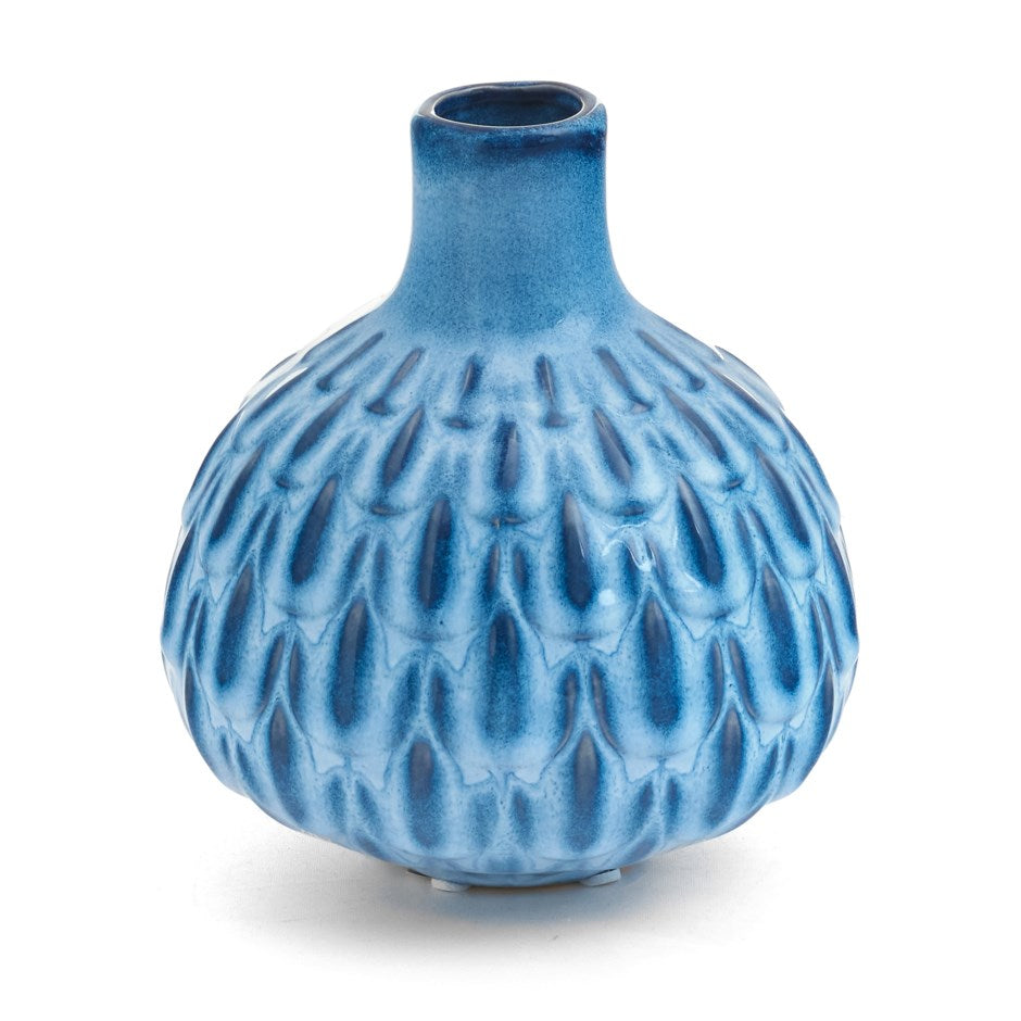 Vase Textured Blue Vase