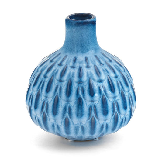 Vase Textured Blue Vase