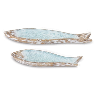 Fish Plate (Turquoise and White)