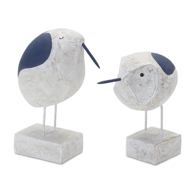 BIRD RESIN BLUE AND WHITE