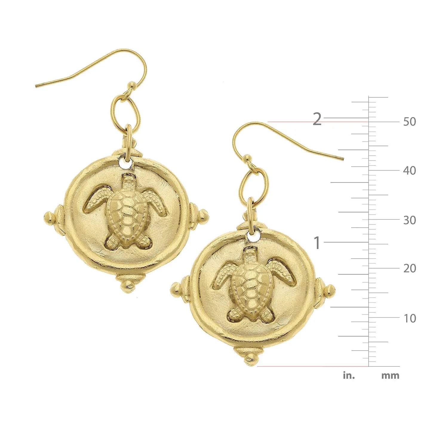 Gold Turtle Earrings
