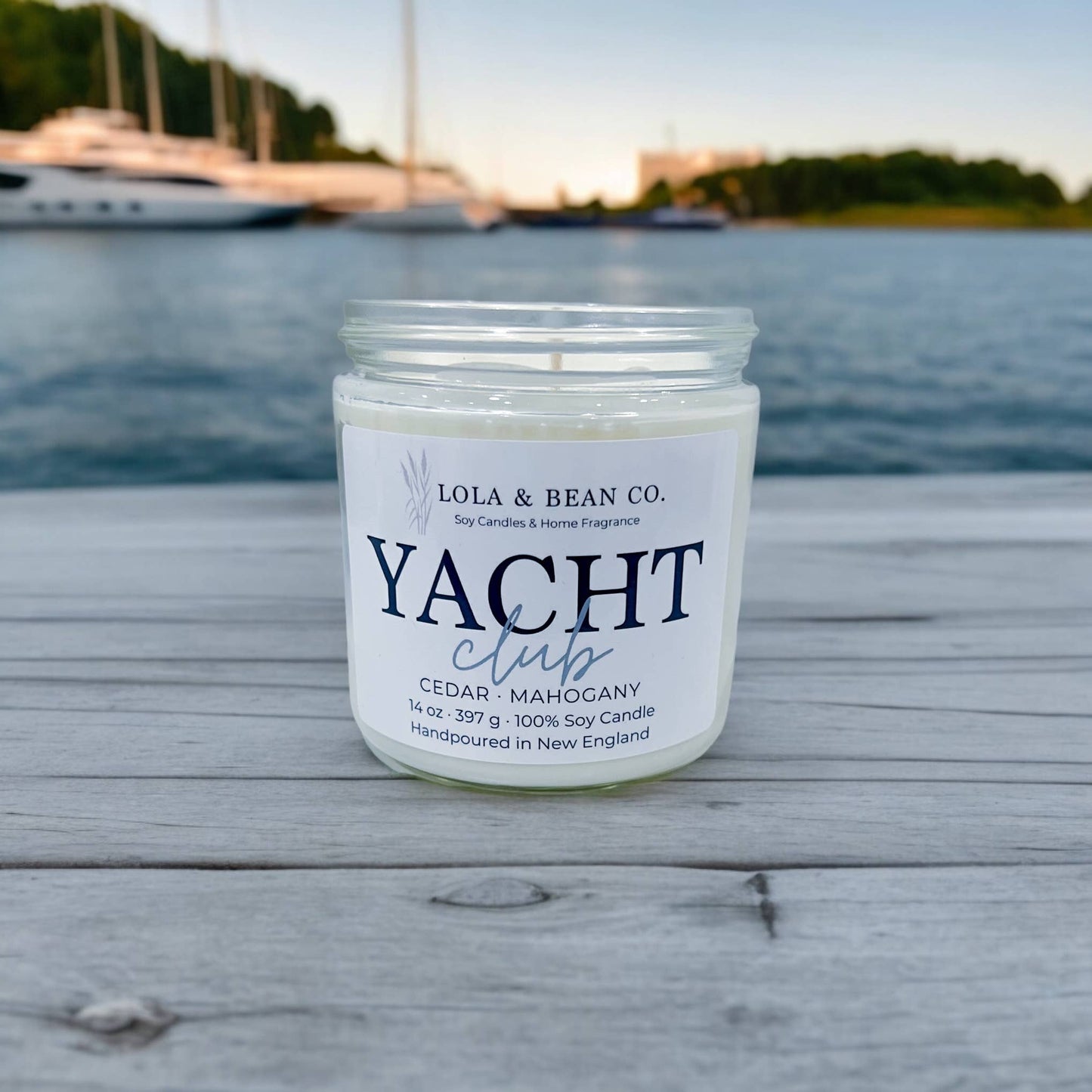 Yacht Club – Luxury Soy Candle | Cedar, Mahogany: 4 oz