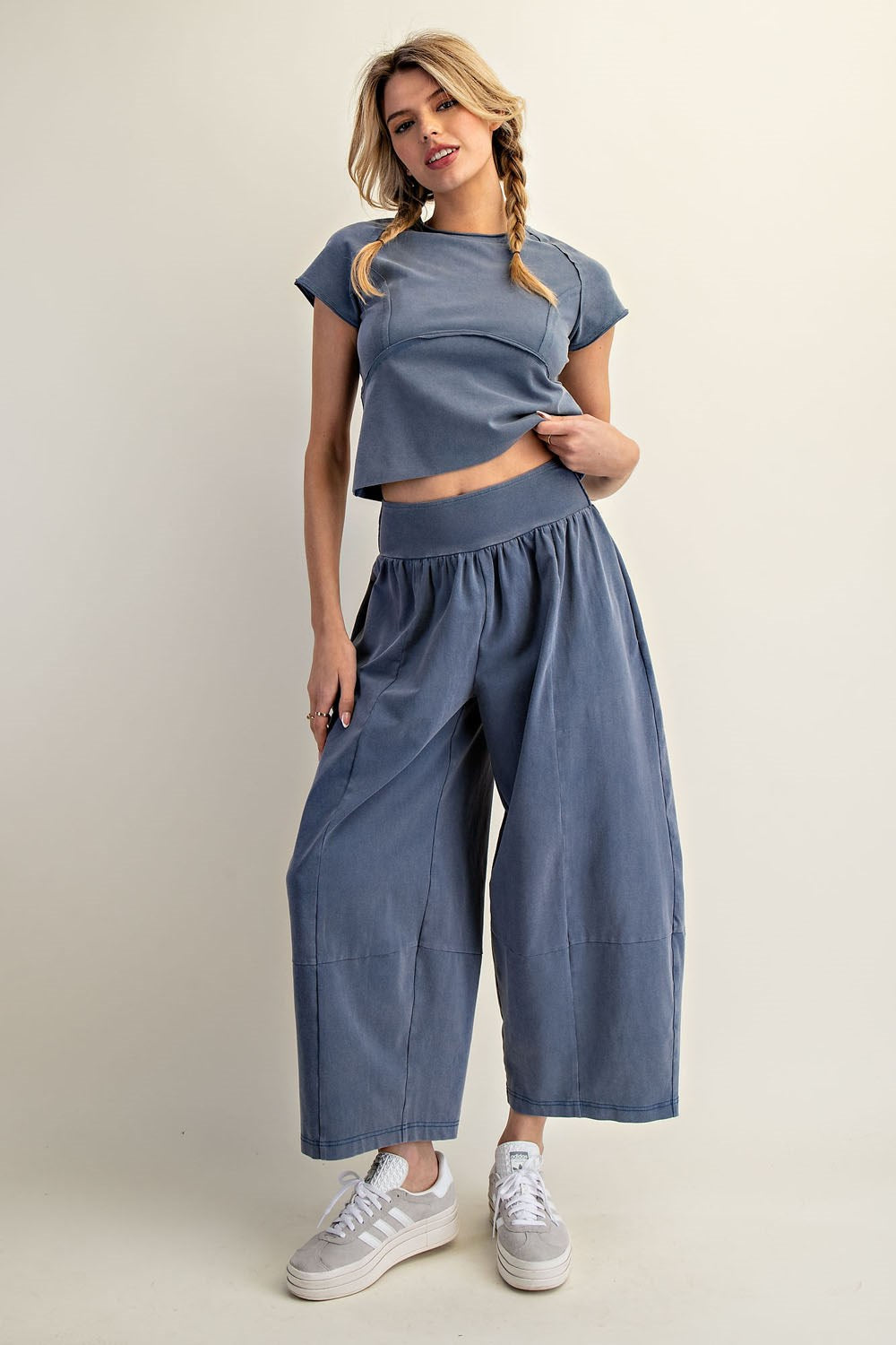 Mineral washed pants