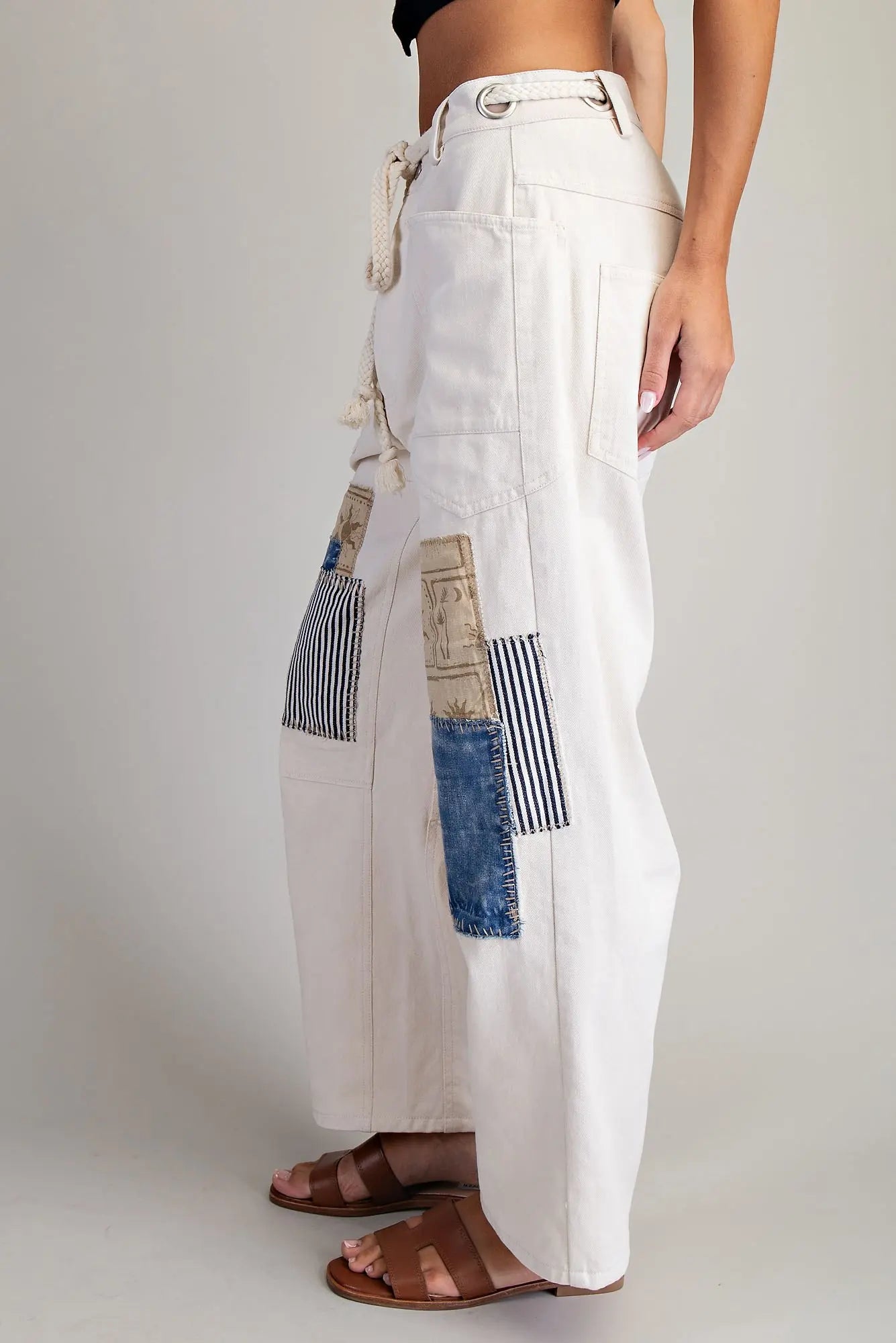 Mineral washed straight leg pants