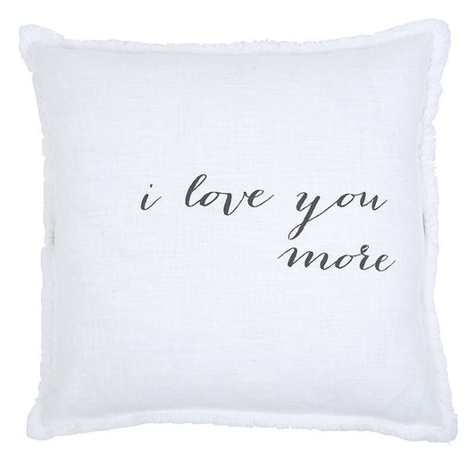 Face To Face Square  Sofa Pillow - I Love You More