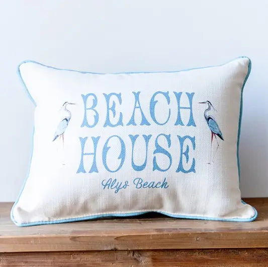 Heron Beach House Piped Pillow Marco Island