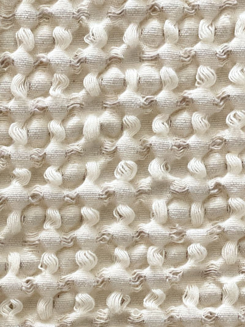 IVORY/ TAUPE COTTON WAFFLE BED BLANKET