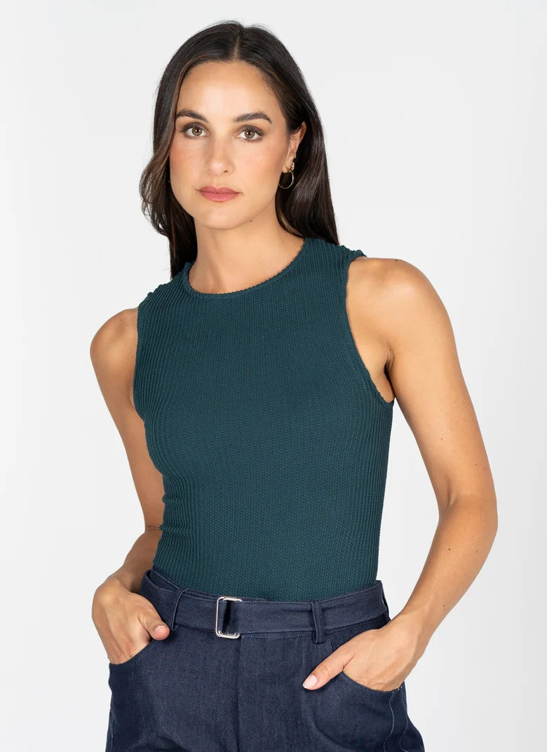 Seamless Textured Crew Neck Tank
