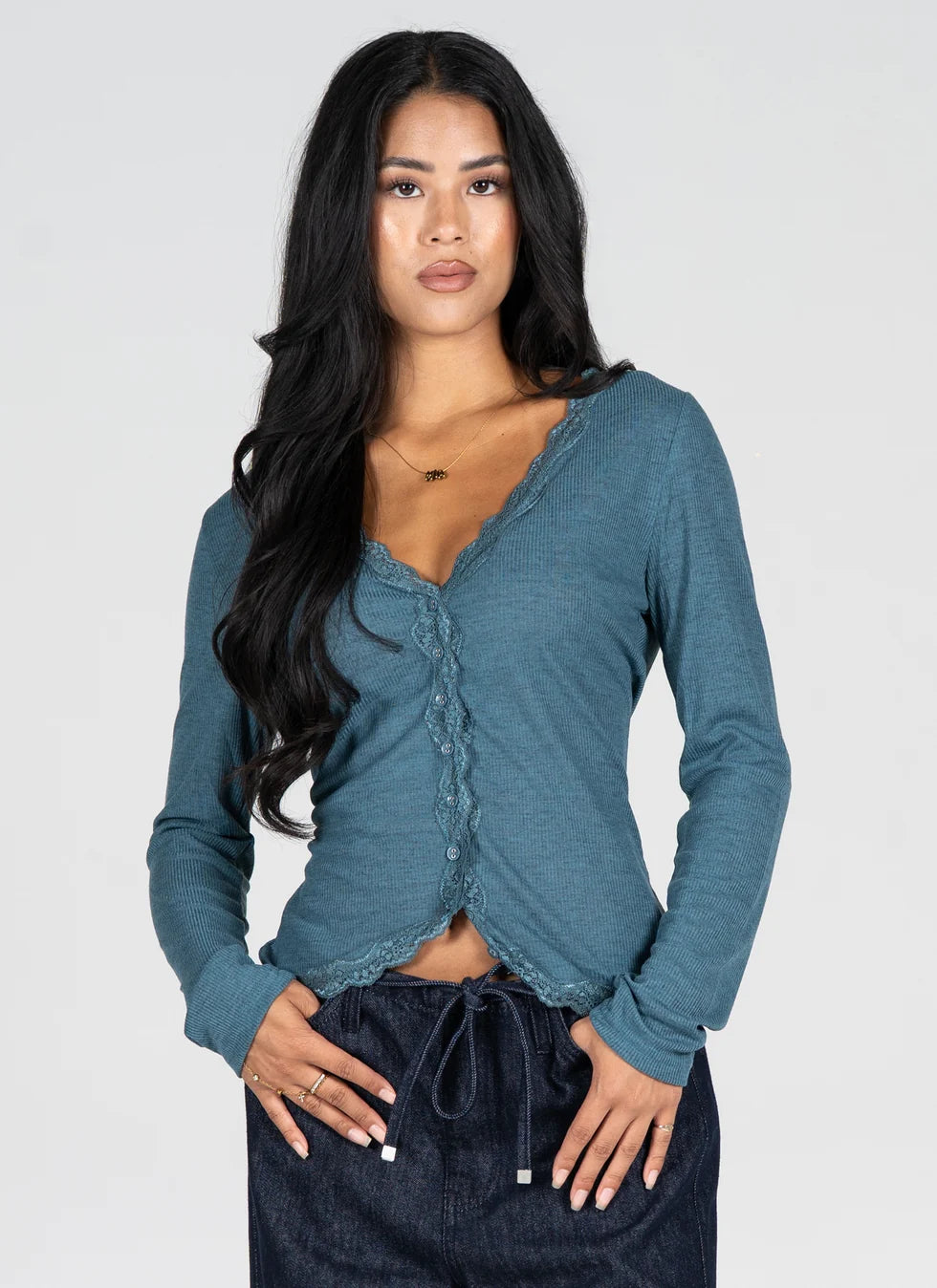 Lace Trim Cardigan