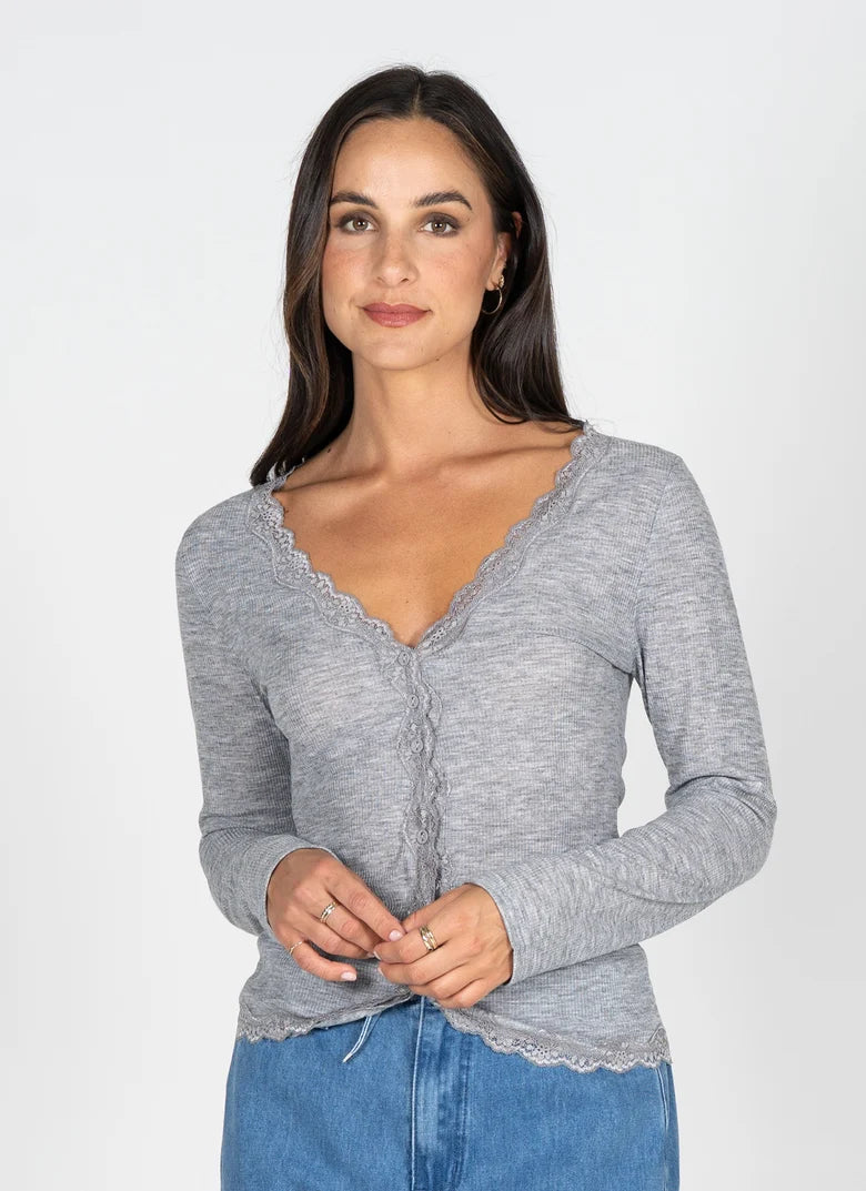 Lace Trim Cardigan