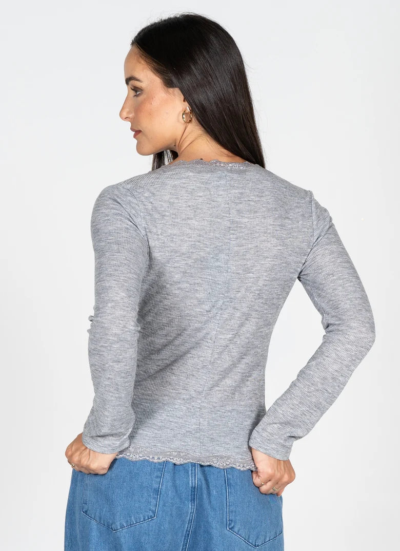 Lace Trim Cardigan