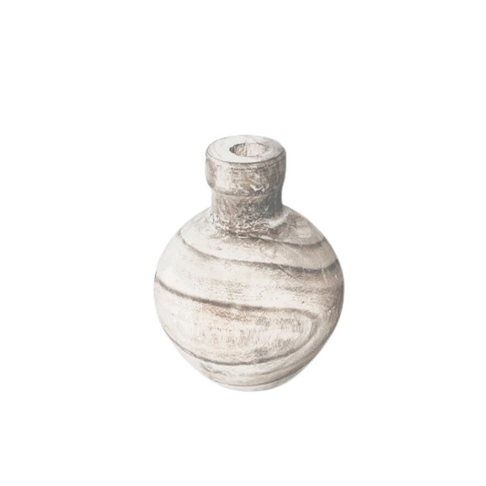 Wooden bottle vase