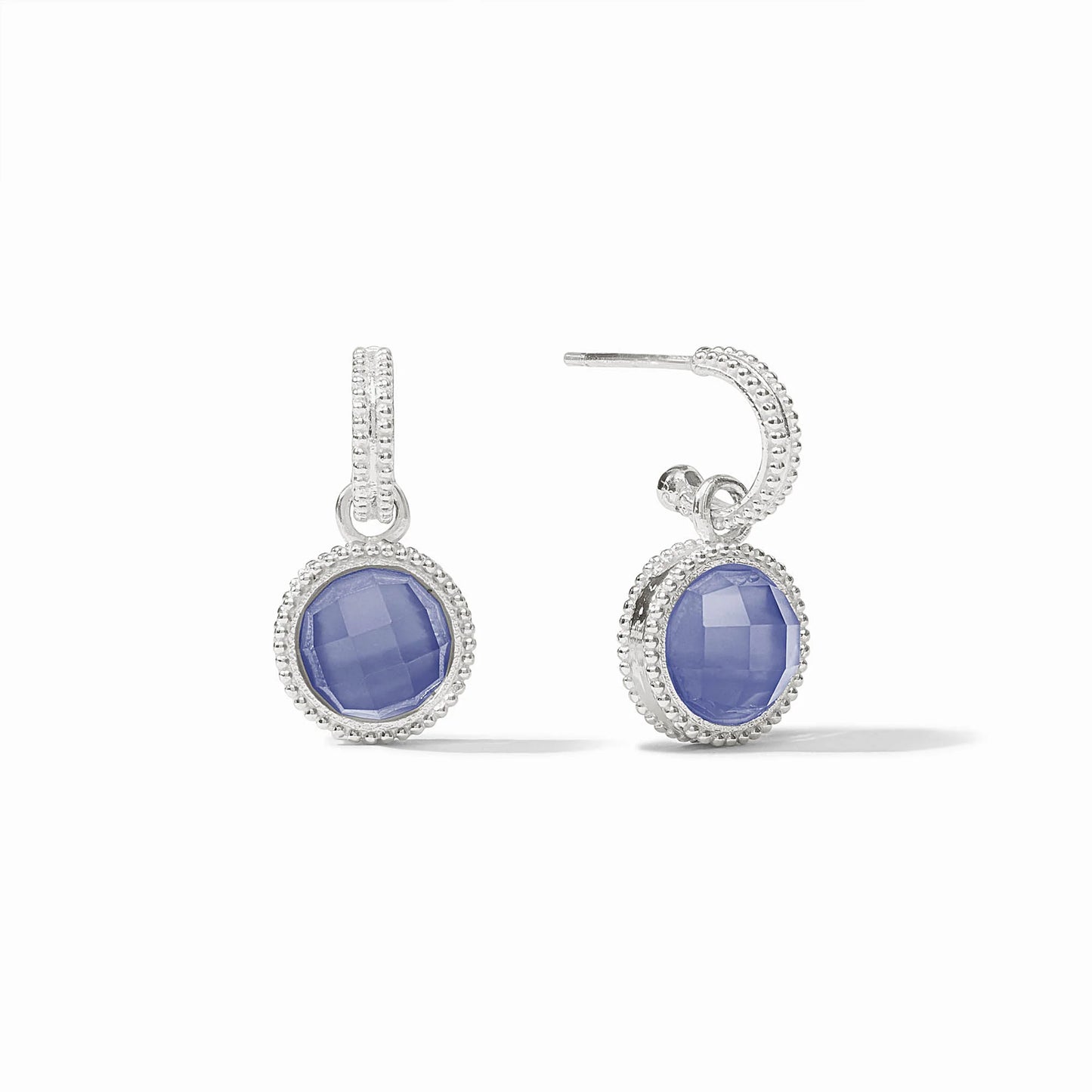 Fleur-de-Lis Hoop & Charm Earring