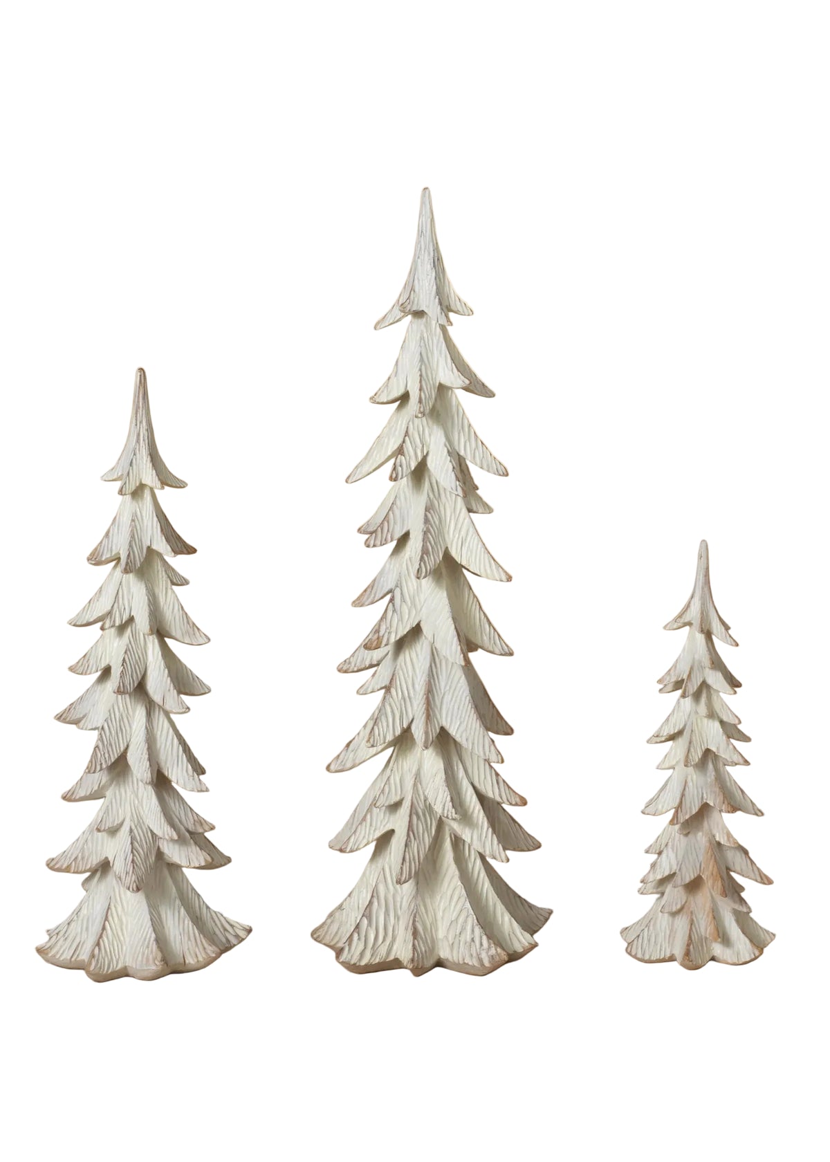 White Resin Holiday Christmas Trees