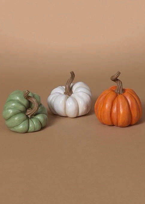 4.33-inch tall resin harvest pumpkin i