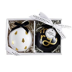 Glass Ornament Set-Merry