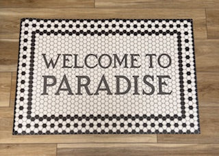 Welcome to Paradise mosaic door mat