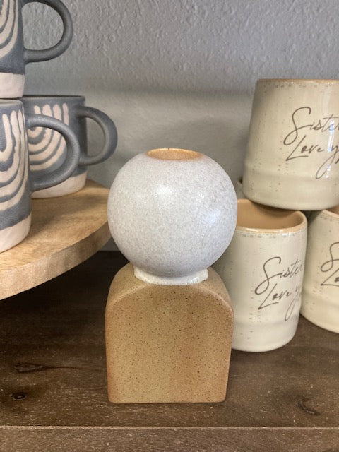 Sandy Clay Candle Holder