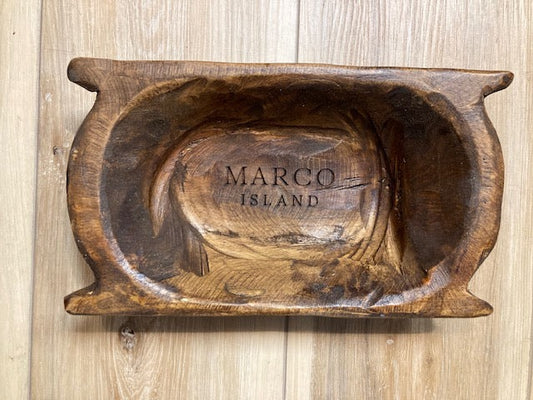 Marco Island Small Wooden Dough Bowl