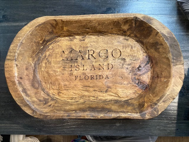 Marco Island Large Wooden Dough Bowl