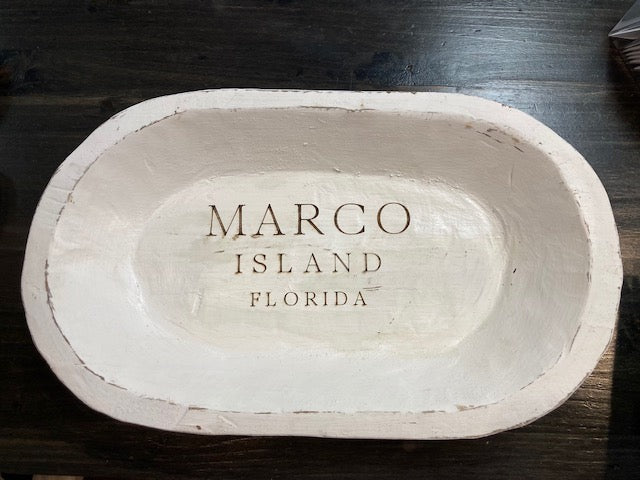 Marco Island Large Wooden Dough Bowl