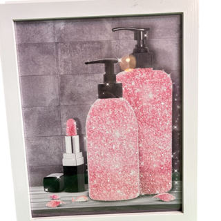 Sparked Glass Bathroom Art