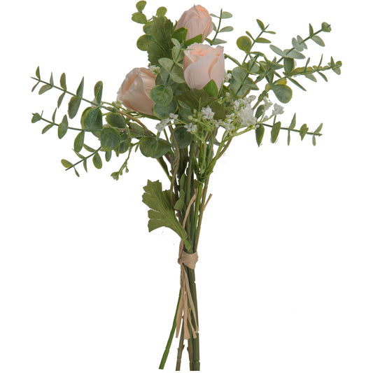 Eucalyptus Rose Bouquet Peach/ Cream