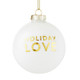 White Glass Ball Ornament