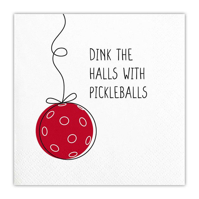 Christmas Cocktail Pickleball Napkins