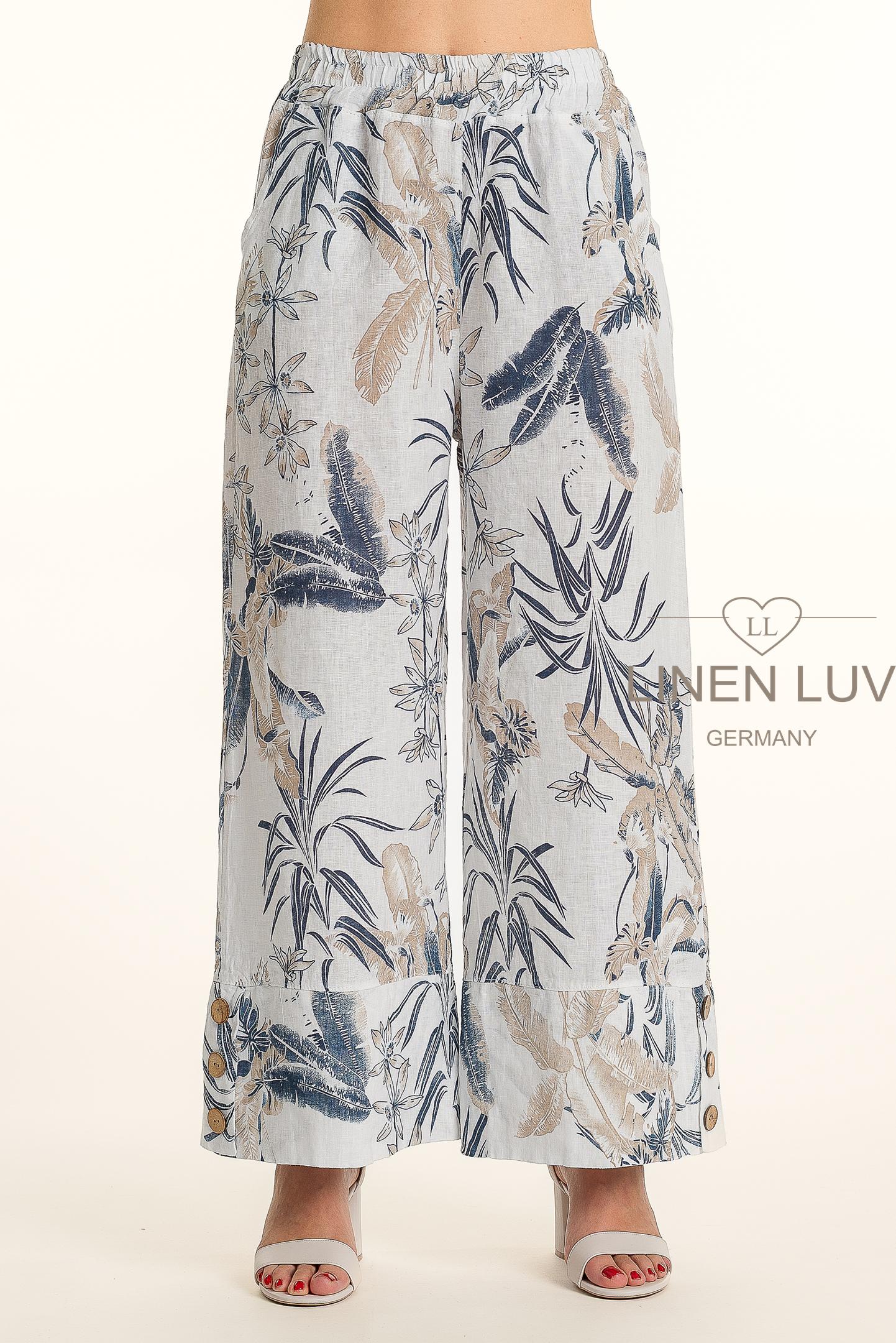 Bianca Print Linen Pants