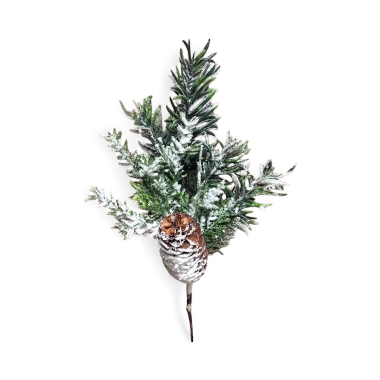 13-inch Snowed Mixed Cedar & Juniper Spray