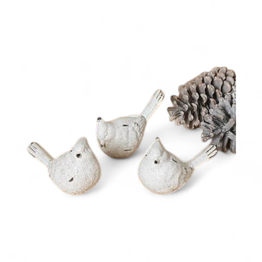 White Resin Cardinal Birds