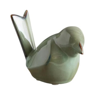 Stoneware Bird (green)