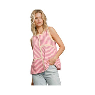 Textured Knit Sleeveless Top