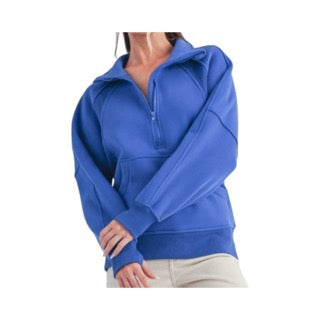 Long Dove Funnel Neck Half Zip