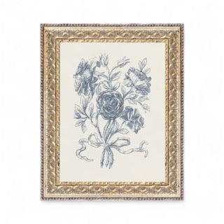 Blue Flower Vintage Art