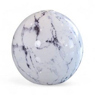 Neva Vase, White Marble, Gold, Silver, Red