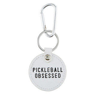 Pickleball Leather Keychain