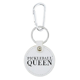 Pickleball Leather Keychain