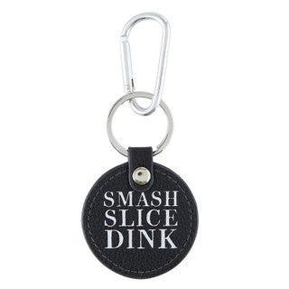 Pickleball Leather Keychain