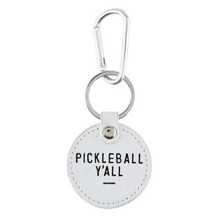 Pickleball Leather Keychain