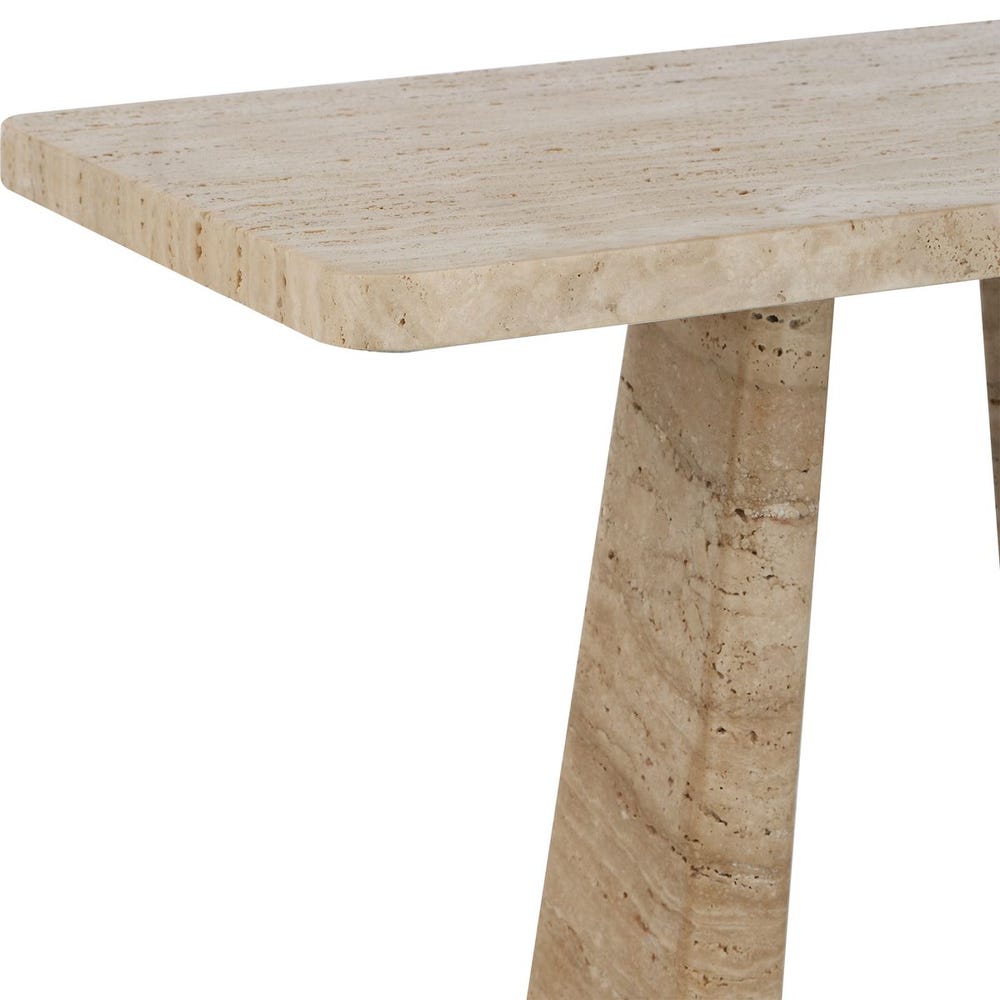 Travertine Side Table