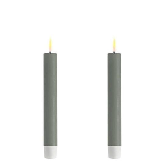 Taper Candles, LED Sage 6"