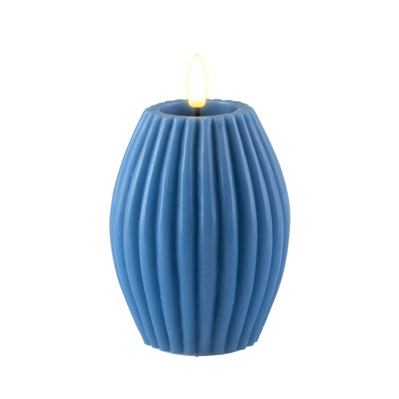 Blue Stripped Candle 4x3