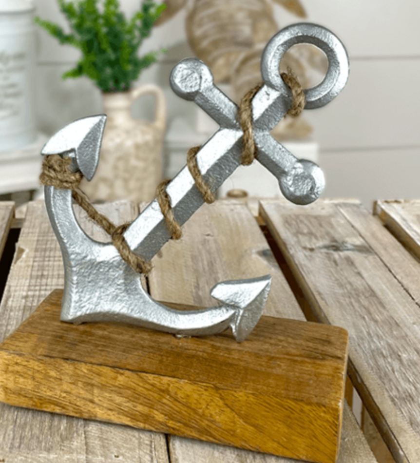 Anchor on Wood Base-5.5"