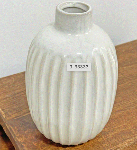 White Ceramic Vase 6.5"