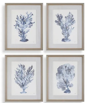 Shibori Coral Framed Wall Art
