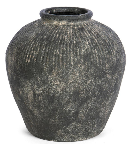 Round Terracotta Vase (Grey)