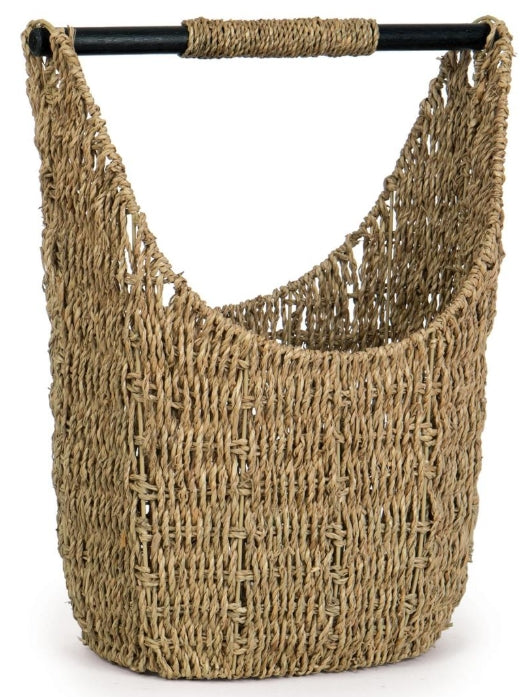 Oval Seagrass Tote with Removable Handle